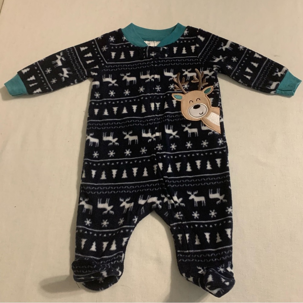 NWOT Koala baby reindeer Christmas fleece sleeper 0-3 mos